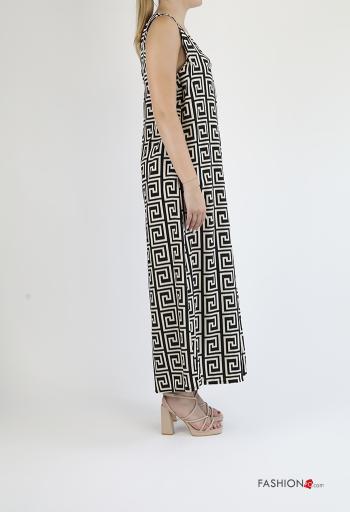 Jumpsuit wide leg senza maniche scollato sulla schiena scollo a V - ph 3