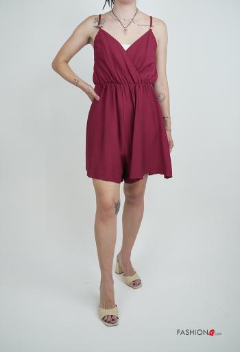 Jumpsuit senza maniche scollato sulla schiena scollo a V con elastico - ph 1