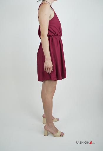 Jumpsuit senza maniche scollato sulla schiena scollo a V con elastico - ph 3