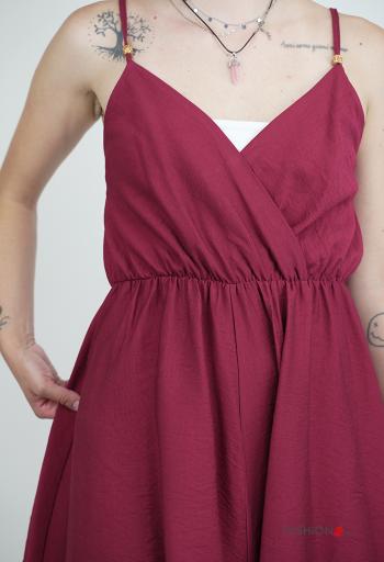 Jumpsuit senza maniche scollato sulla schiena scollo a V con elastico - ph 4
