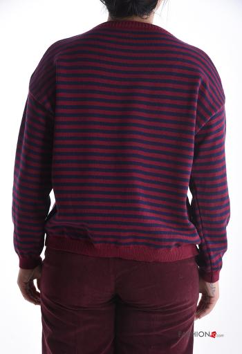 Camisola manga comprida gola redonda às riscas - ph 2