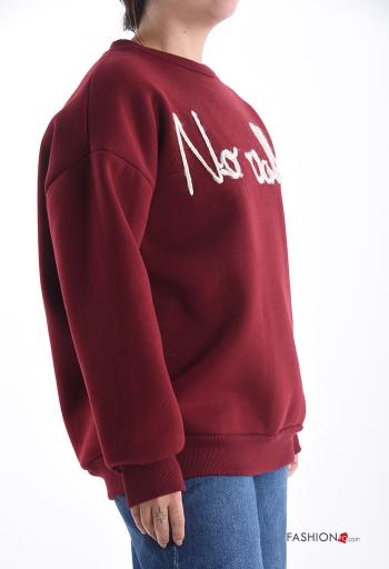 Sweatshirt em Algodão manga comprida gola redonda Padrão escrito - ph 3