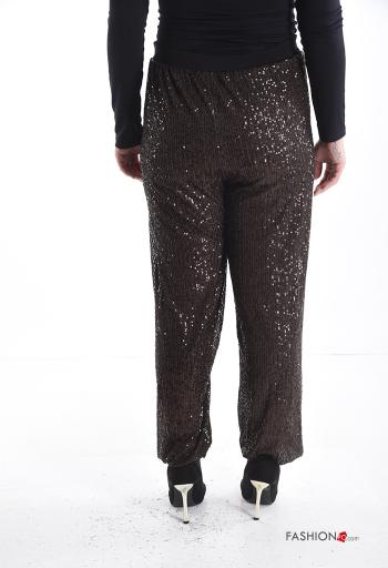 Calças com lantejoulas com elástico - ph 2