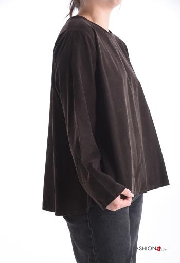 Camisola em Algodão manga comprida gola redonda com botões - ph 3