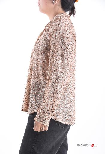 Camisa manga comprida com gola com lantejoulas com botões - ph 3