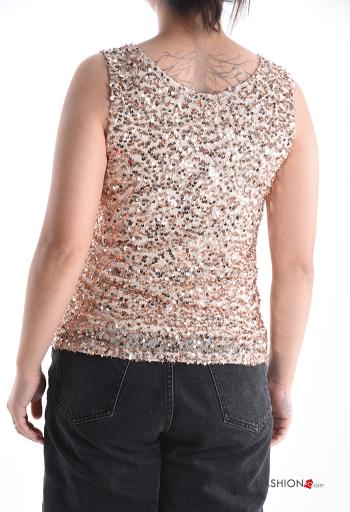 Top sem mangas gola redonda com lantejoulas - ph 2