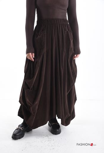 Saia em Algodão com bolsos com elástico - ph 1