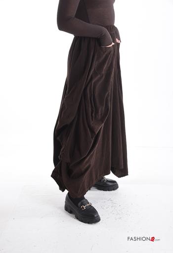 Saia em Algodão com bolsos com elástico - ph 3