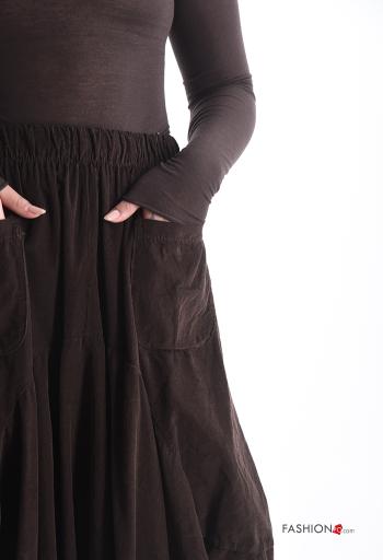 Saia em Algodão com bolsos com elástico - ph 4