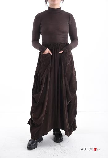 Saia em Algodão com bolsos com elástico - ph 5