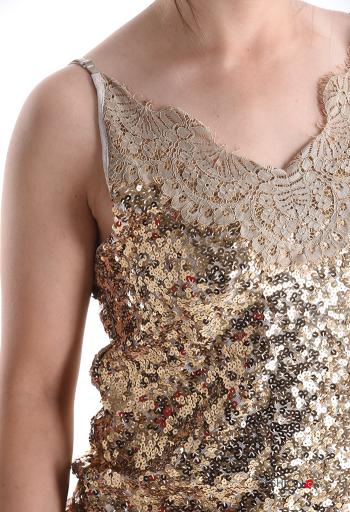 Top renda regulável sem mangas com lantejoulas - ph 4