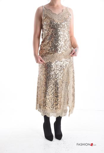 Top renda regulável sem mangas com lantejoulas - ph 5