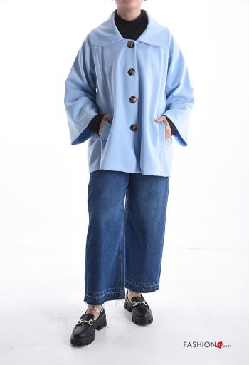 Giacca maniche lunghe con colletto senza fodera con bottoni con tasche - ph 5