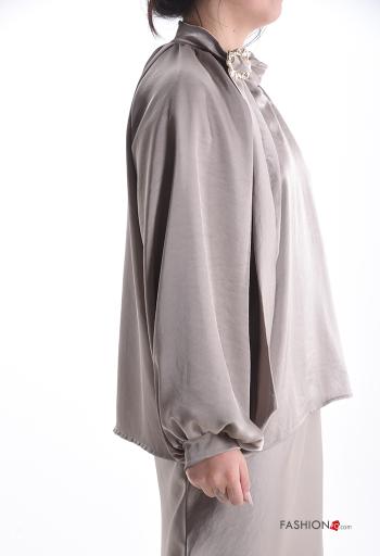 Blusa maniche lunghe con fibbia raso regolabile - ph 3