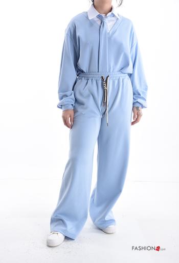 Calças de treino wide leg com bolsos com elástico - ph 5