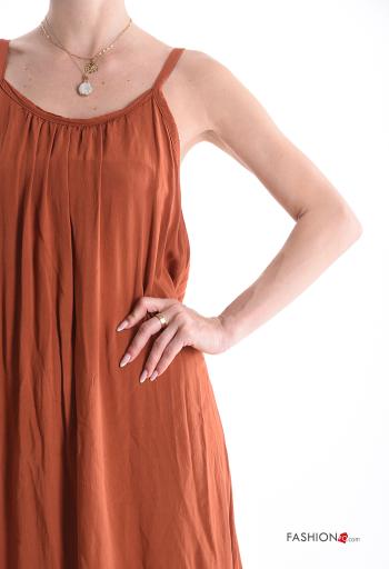 ärmellos rückenfrei Kleid mit Volants - ph 4
