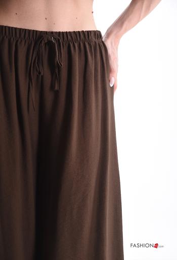 kurze ärmel wide leg zweiteilige Set mit Knöpfen mit gummizug mit kordelzug - ph 4