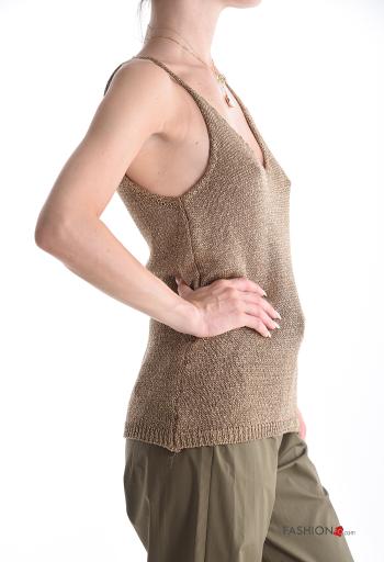 sleeveless backless lurex Top - ph 3