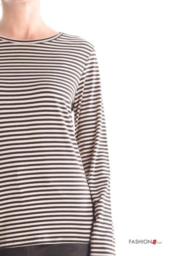 Maglietta a manica lunga girocollo Fantasia righe - ph 4
