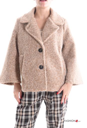 long sleeve Coat with buttons without lining with pockets