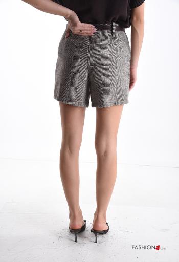 high waist Shorts with belt - ph 2