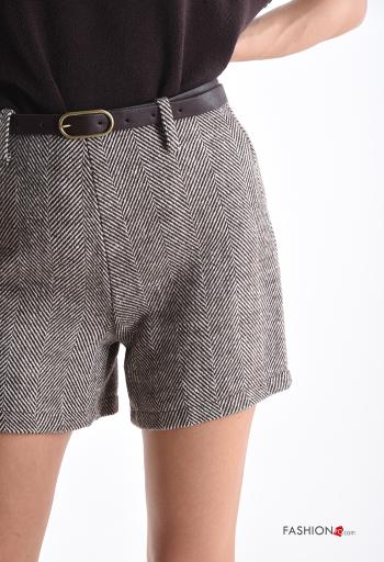 high waist Shorts with belt - ph 4