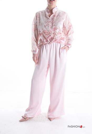 Camicia maniche lunghe Fantasia floreale con bottoni - ph 5