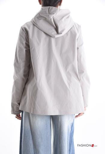long sleeve Jacket with buttons with hood with pockets - ph 2