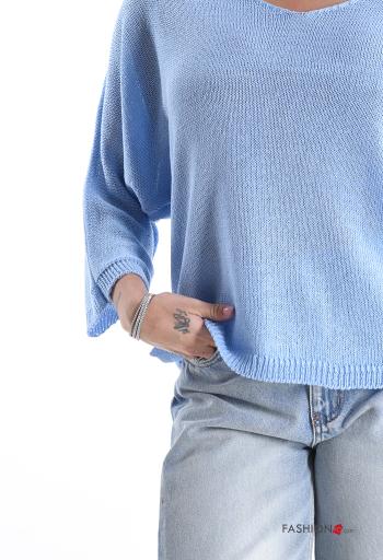 lange ärmel Strickpullover mit V-Ausschnitt - ph 4