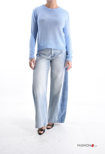 lange ärmel u-boot ausschnitt Strickpullover - ph 5