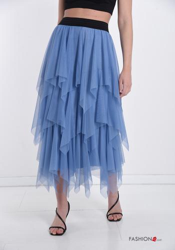Gonna tulle Longuette con balze