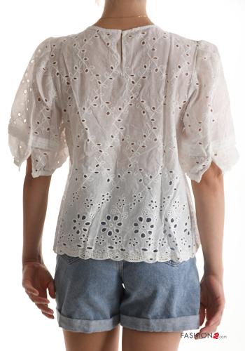 Bluse aus Baumwolle englische stickerei - ph 2