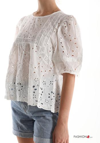 Bluse aus Baumwolle englische stickerei - ph 3