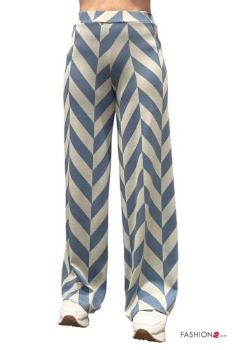 Pantalone vita alta Fantasia geometrica con elastico - ph 1