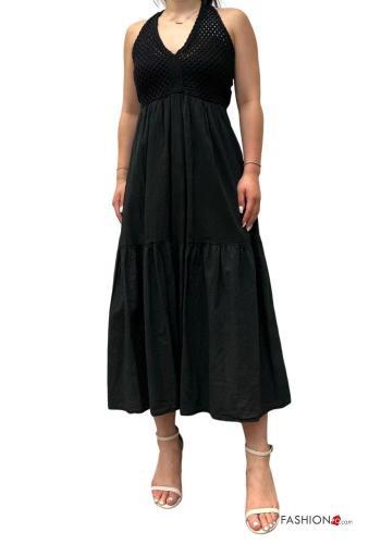 verstellbarer Strand Kleid aus Baumwolle mit Futter