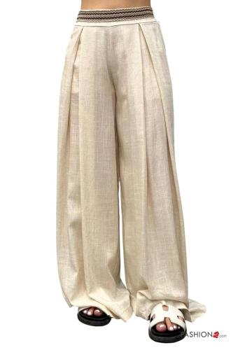 Pantalone in Lino con elastico - ph 1