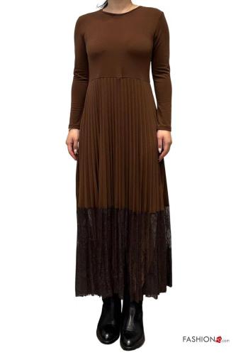 pleated lace trim Dress - ph 1