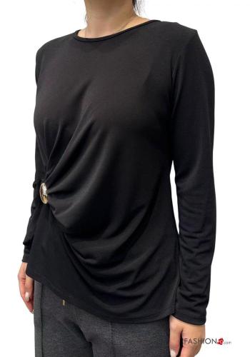 Maglietta a manica lunga con fibbia girocollo con nodo - ph 1