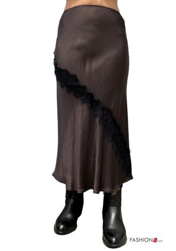 lace trim Skirt with elastic