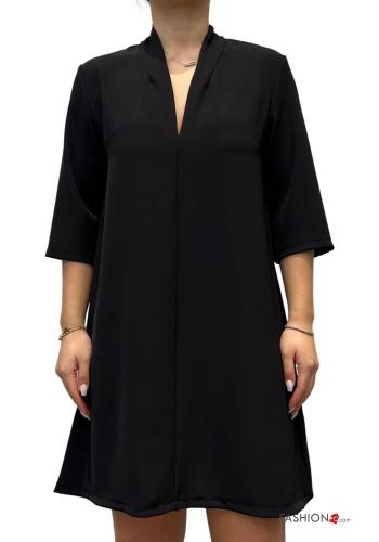 mini Dress with v-neck 3/4 sleeve - ph 1