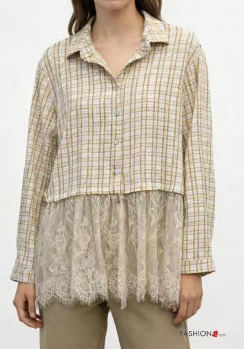 lace trim Shirt with buttons - ph 1