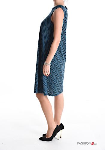 Vestido sem Mangas pelo joelho às riscas - ph 3