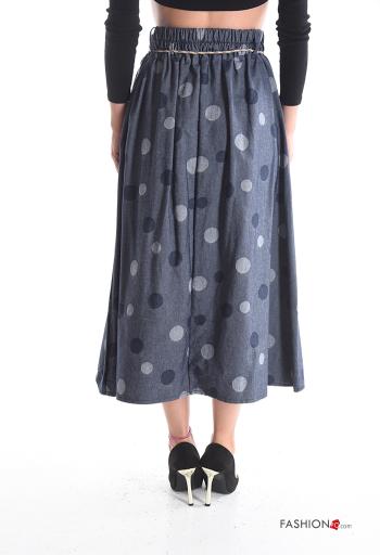 Polka-dot full Cotton Skirt with string with elastic - ph 2