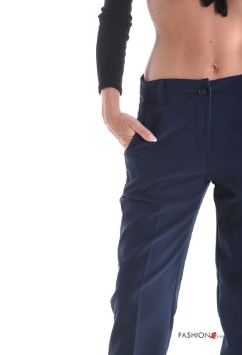 Pantalon à boutons avec fermeture éclair avec poches - ph 4