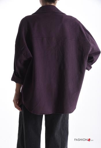 long sleeve with collar Cotton Shirt with buttons with pockets - ph 2