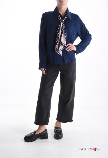 long sleeve with collar Shirt with buttons with scarf - ph 5