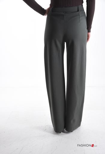 high waist Trousers with belt with elastic - ph 2