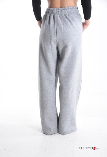 Cotton Joggers with elastic with split with pockets - ph 2