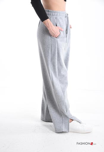 Cotton Joggers with elastic with split with pockets - ph 3