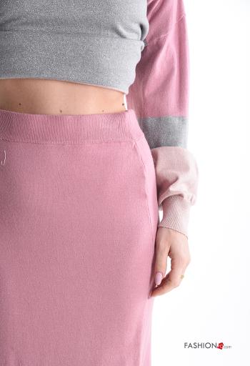 Conjunto manga comprida às riscas com gola subida com elástico - ph 4